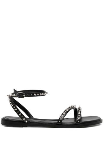 Alexander McQueen Sandali con borchie - Nero