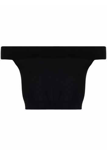 Alexander McQueen off-shoulder crop top - Nero