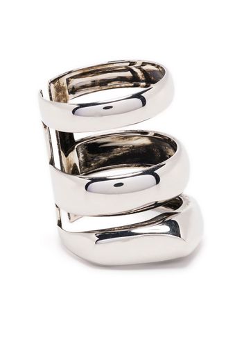 Alexander McQueen short stacked ring - Argento