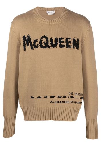 Alexander McQueen Maglione con stampa - Toni neutri