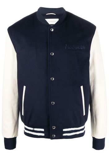 Alexander McQueen Giacca con ricamo - Blu