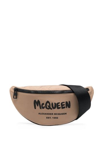 Alexander McQueen Marsupio con stampa - Marrone