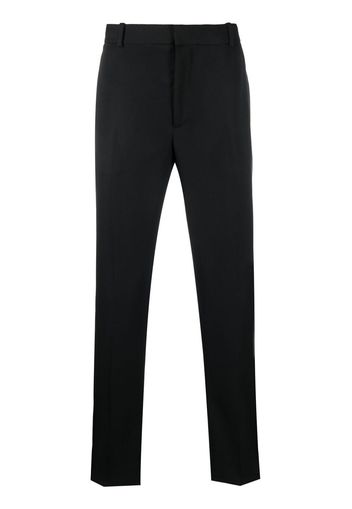 Alexander McQueen silk side panel tailored trousers - Nero