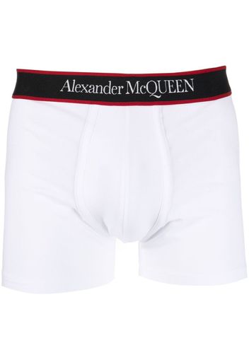 Alexander McQueen Boxer con stampa - Bianco