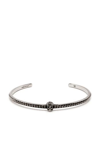 Alexander McQueen Bracciale rigido con borchie - Argento