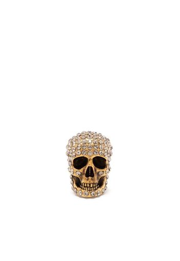 Alexander McQueen crystal-embellished skull earrings - Oro