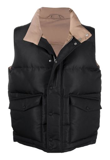 Alexander McQueen Gilet imbottito con stampa - Nero