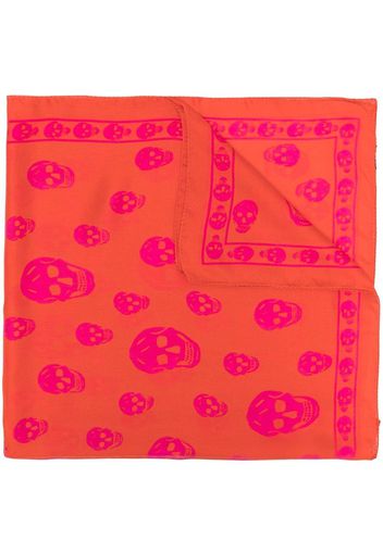 Alexander McQueen Foulard con stampa Skull - Rosso