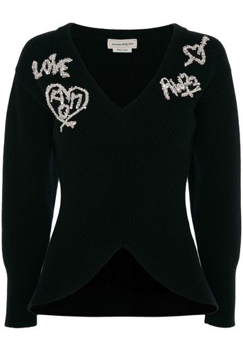 Alexander McQueen Top con cintura - Nero