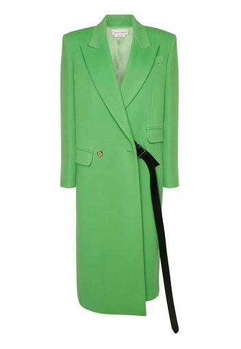 Alexander McQueen double-breasted wool coat - Verde