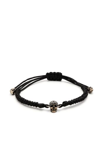 Alexander McQueen skull-charm drawstring bracelet - Nero