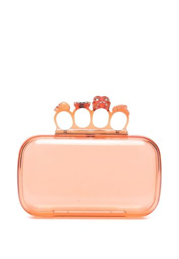 Alexander McQueen Four Ring clutch bag - Arancione