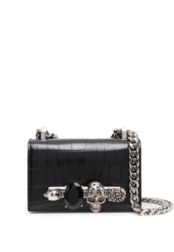 Alexander McQueen mini jewelled satchel - Nero