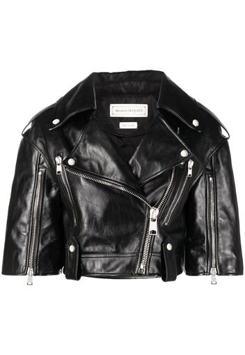 Alexander McQueen zip-up biker jacket - Nero