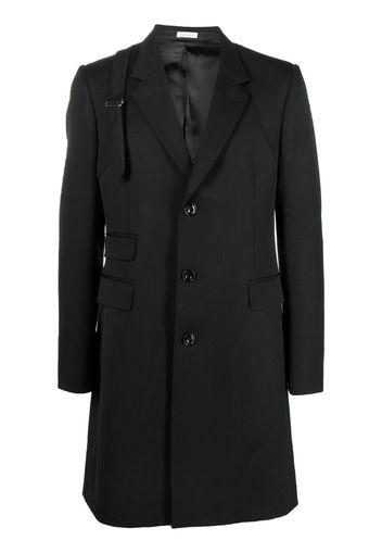 Alexander McQueen single-breasted tailored wool coat - Nero