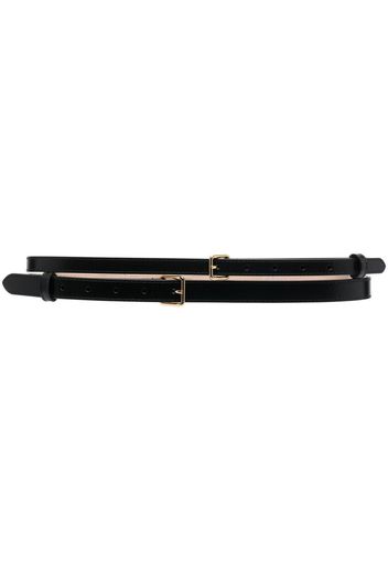 Alexander McQueen Doubled leather belt - Nero