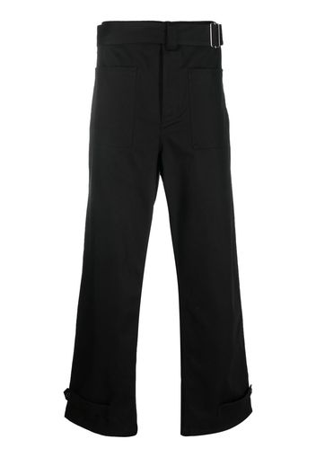 Alexander McQueen buckled four-pocket straight trousers - Nero