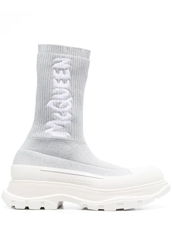 Alexander McQueen Tread Slick sock-style boots - Grigio