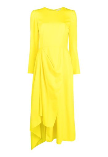 Alexander McQueen Abito midi drappeggiato - Giallo