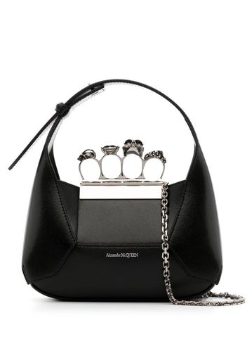 Alexander McQueen Mini Jewelled leather bag - Nero