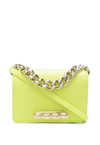 Alexander McQueen Four Ring Chain mini shoulder bag - Giallo