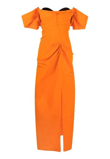 Alexander McQueen strapless tailored dress - Arancione