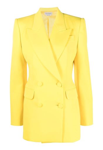 Alexander McQueen double-breasted wool blazer - Giallo