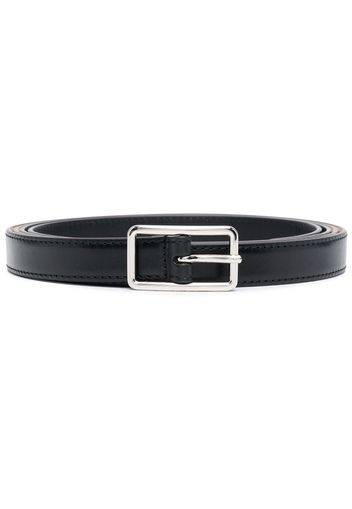 Alexander McQueen leather buckle belt - Nero