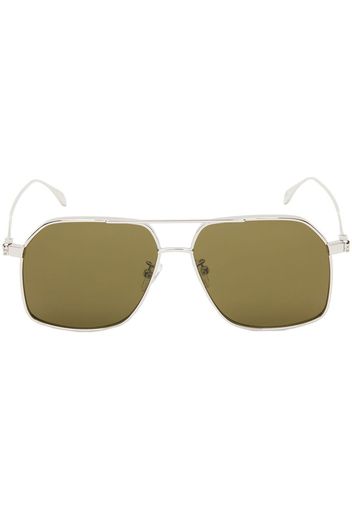 Alexander McQueen hexagonal-frame sunglasses - Argento