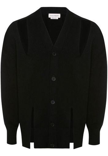 Alexander McQueen Cardigan con scollo a V - Nero