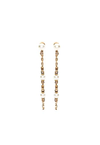 Alexander McQueen skull chain drop earrings - Oro