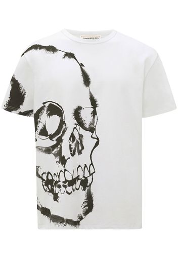 Alexander McQueen Watercolour Skull T-shirt - Bianco