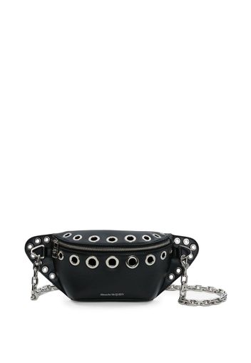 Alexander McQueen Biker punch-holes belt bag - 1000 -Black