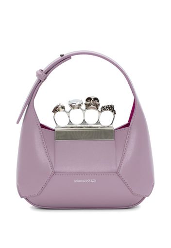 Alexander McQueen Jewelled Hobo leather mini bag - Rosa