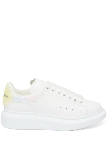 Alexander McQueen crystal-embellished leather sneakers - Bianco