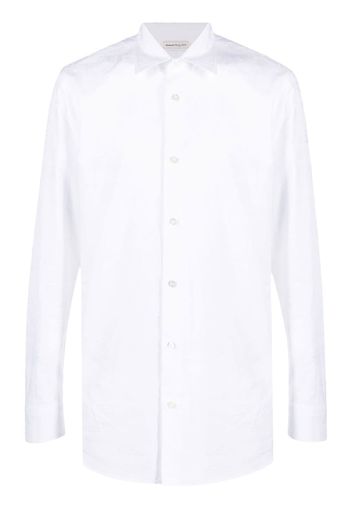 Alexander McQueen logo-print cotton shirt - Bianco