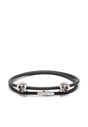 Alexander McQueen double-layered cord bracelet - Nero