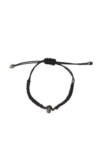 Alexander McQueen Pavé Skull Friendship bracelet - Nero