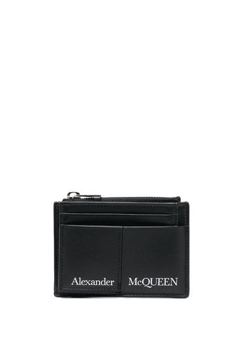 Alexander McQueen logo print cardholder - Nero