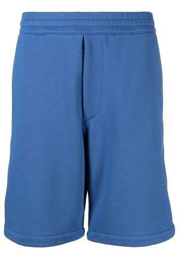 Alexander McQueen logo-tape jersey shorts - Blu