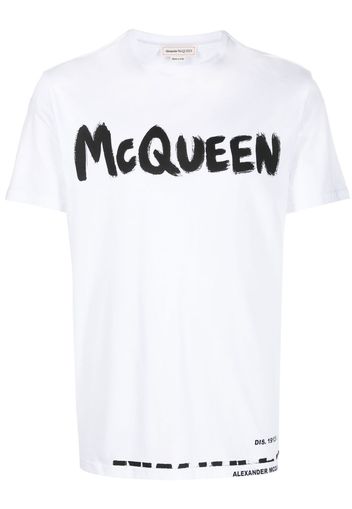 Alexander McQueen logo-print short-sleeved T-shirt - Bianco