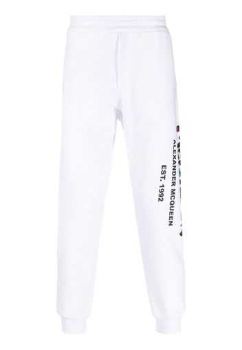 Alexander McQueen logo-print track pants - Bianco