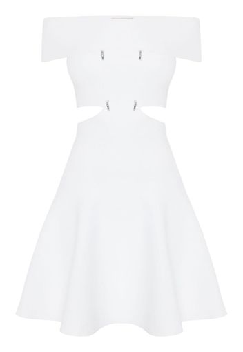 Alexander McQueen Abito corto con spalle scoperte - Bianco