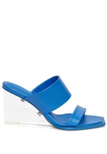 Alexander McQueen Mules con suola rialzata 75mm - Blu