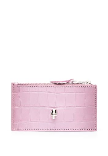 Alexander McQueen Skull-charm leather wallet - Rosa