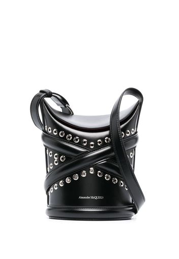 Alexander McQueen Lei studded bucket bag - Nero