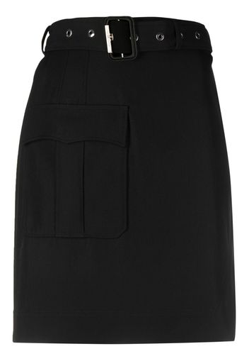 Alexander McQueen belted high-waisted skirt - Nero