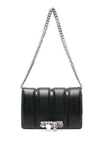 Alexander McQueen skull-ring detail shoulder bag - Nero