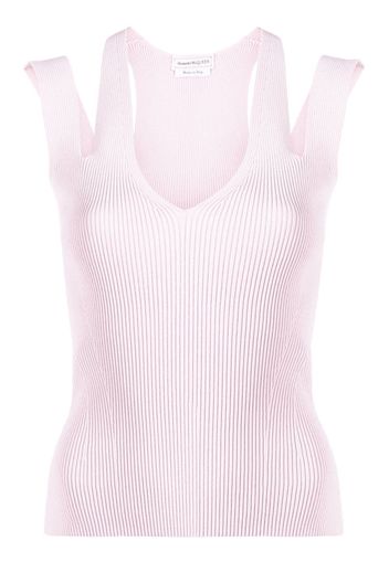 Alexander McQueen cut-out tank top - Rosa