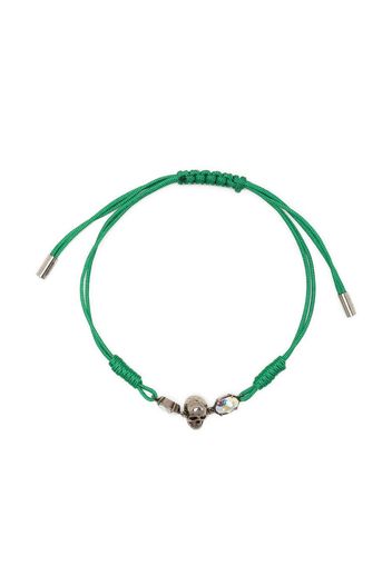 Alexander McQueen Bracciale con ciondolo Skull - Verde